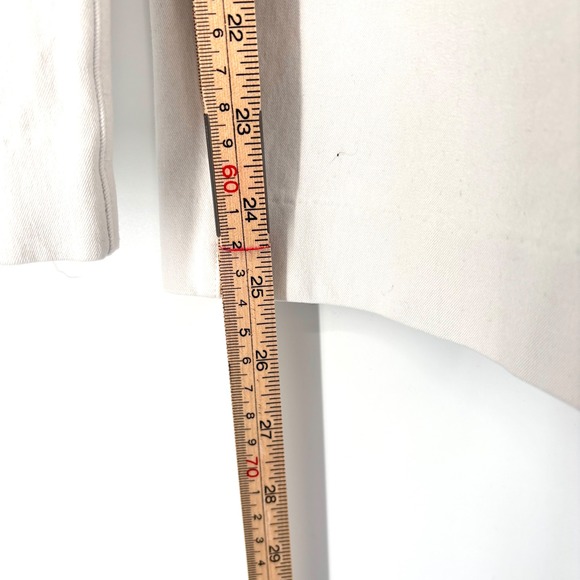 SPANX Slim Straight Ankle Pant Sz L High Rise White Stretch Pockets Pull-On Hold - Picture 13 of 13